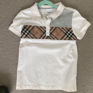 Boys, Burberry polo top worn once size 8